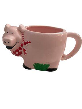 Papel Freelance Farm Pig W/ Hankerchief Ceramic Mug/Planter0GUC
